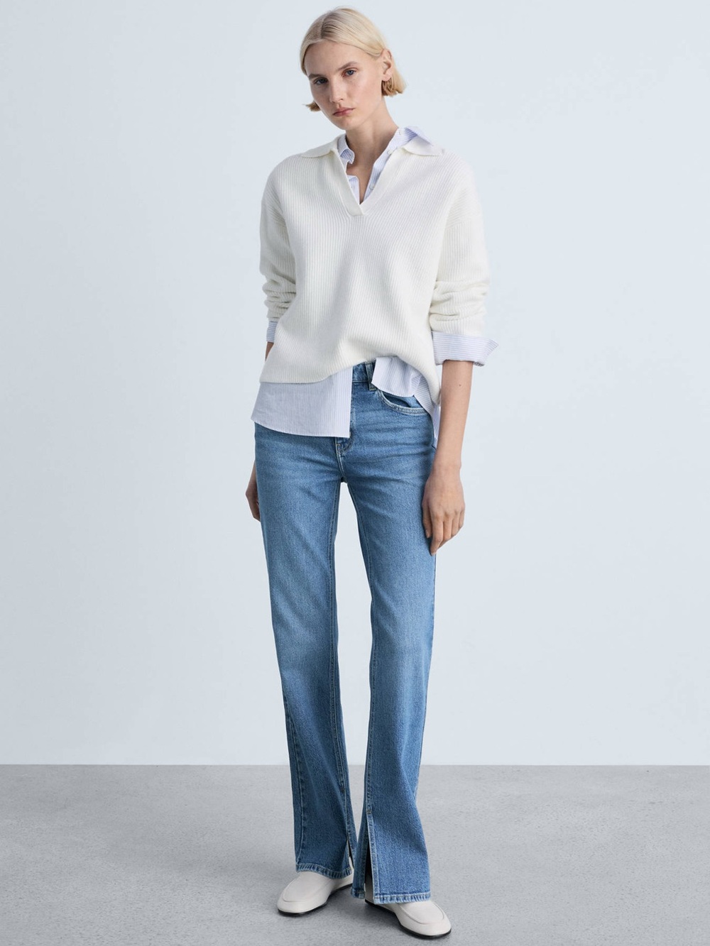 Mango Medium Rise Straight Leg with Slits - Picture 2 of 11